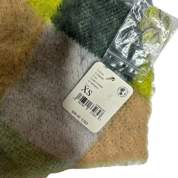 RELIST Tomorrow NWT Free People Quinn Sweater Vest in Stormy Spring Combo xs - Picture 11 of 13